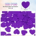 thumbnail image 2 of Uxcell 180Pcs Glitter Foam Stickers 1" Self-Adhesive Heart-Shape Stickers Purple, 2 of 4
