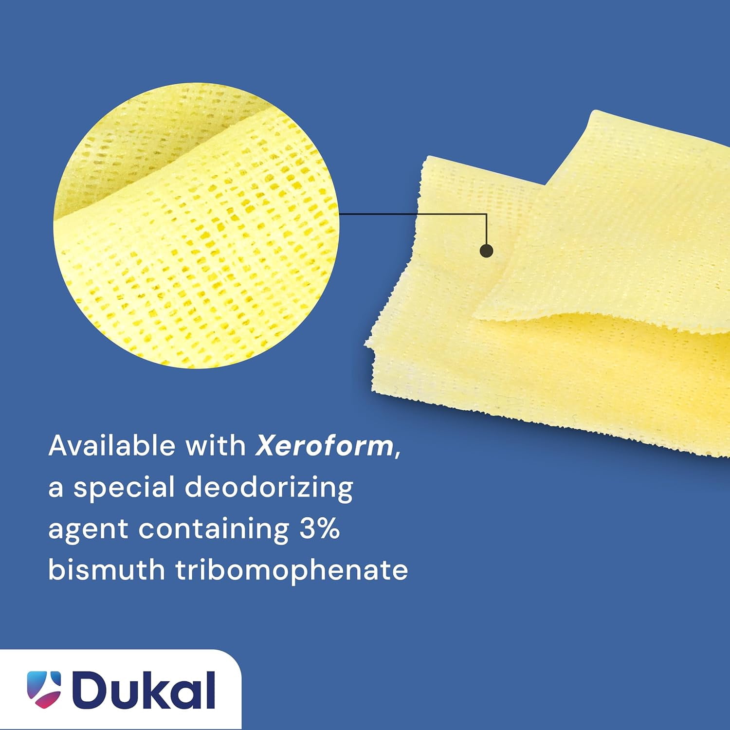 Dukal Xeroform Gauze – 1" x 8", Sterile Non-Adherent Dressing - 1 Pack (50 Count)