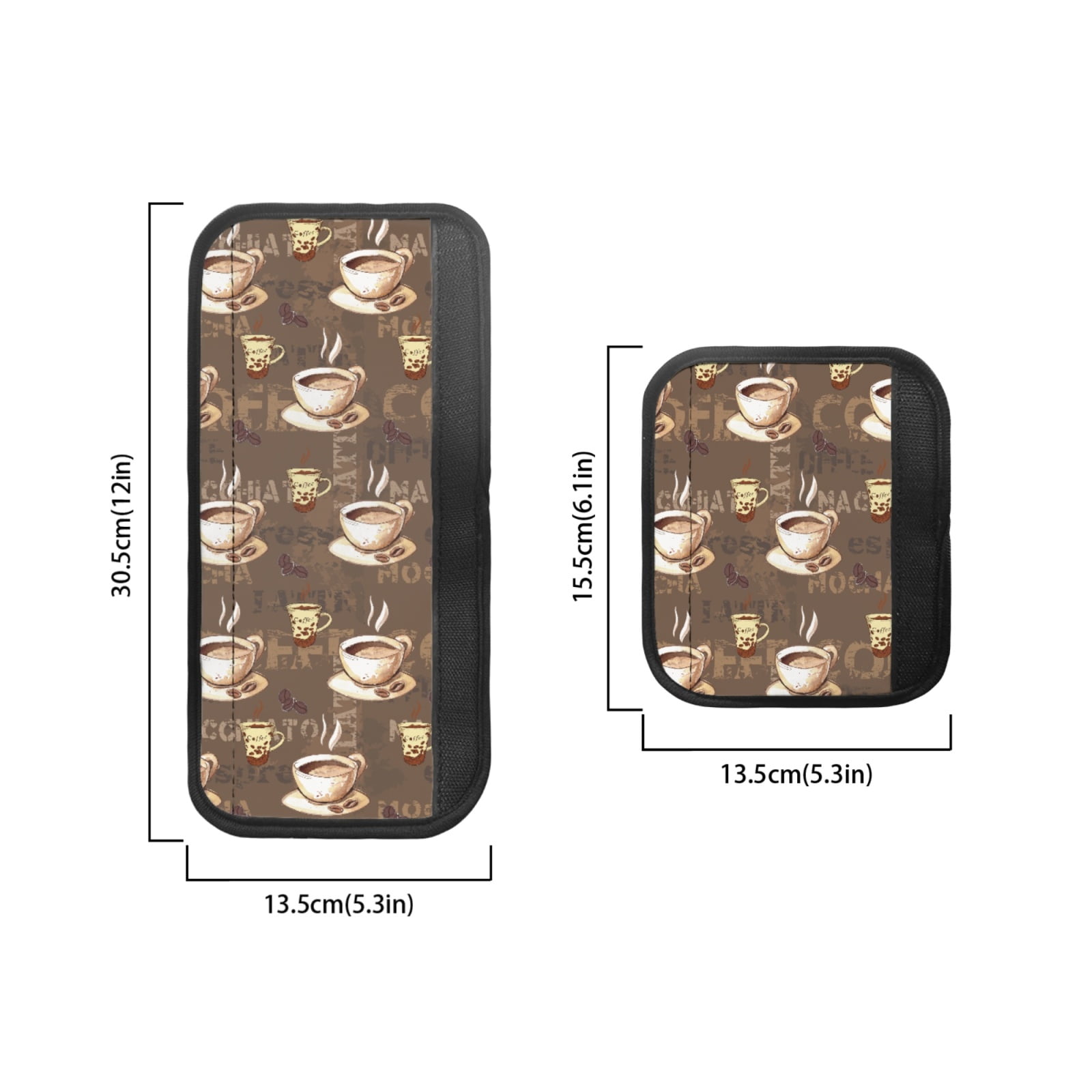 SEANATIVE 6 PCS Refrigerator Door Handle Covers Washable Keep Kitchen Appliances Clean from Food Stain, Smudges Fingertips Fridge Oven Home Decorations, Coffee Bean Print Brown