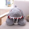 thumbnail image 4 of GOOHOCHY Forma de tiburón Almohada para el cuello con capucha Novedad Sombrero de tiburón Sombrero de tiburón lindo Accesorios de ropa de cosplay divertidos Almohada de viaje Juguete de peluche Apoyos, 4 of 7