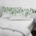 thumbnail image 3 of Green Leaves Pillow Covers, Linen Long Throw Pillow Case, Summer Botanical Holiday Pillow Protector Decorative Cushion Cover for Living Room/Bedroom 12" x 20", 3 of 8
