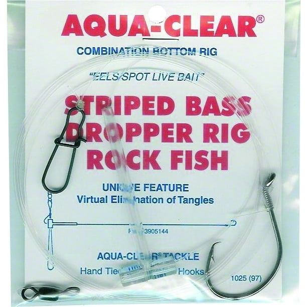 Aqua Clear ST7C Striper Rig/Live Bait/Eel Spot 7/0 Circle Hook 5