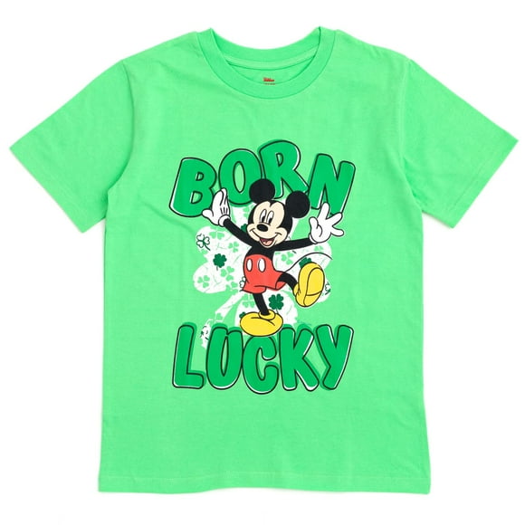 Camiseta Disney Mickey Mouse Born Lucky St Patrick's Day