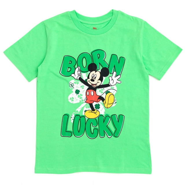 Camiseta Disney Mickey Mouse Día de San Patricio para niño 5T verde