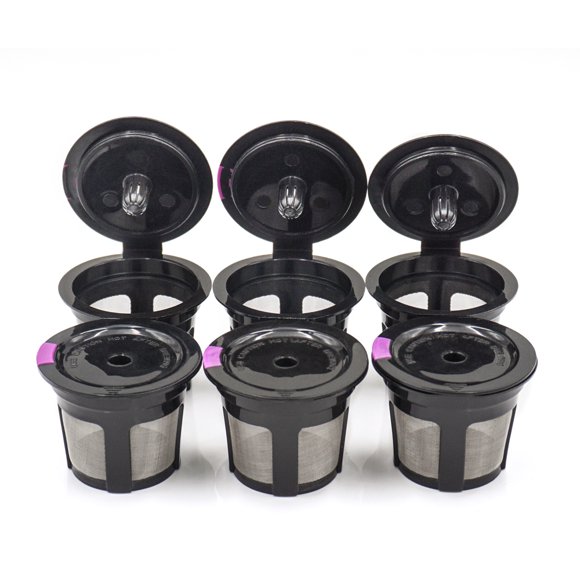6 Pack Keurig Single My K-Cup Solo Reusable Coffee Filter Pods Stainless Mesh for Keurig 2.0 and 1.0 Models