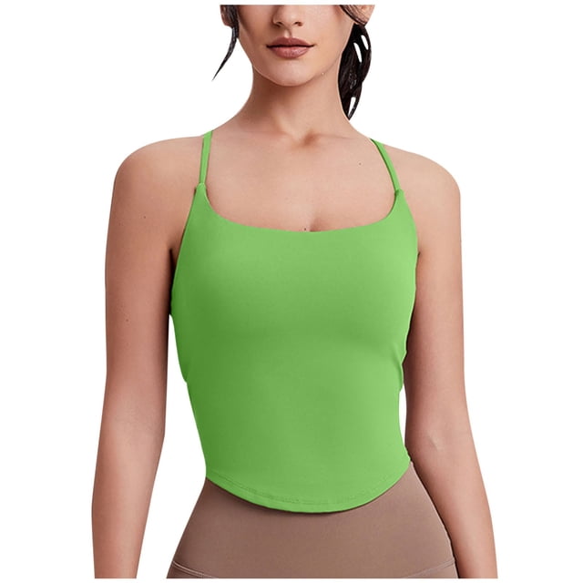 Dagugfen Camisole Tops for Women Quick Dry Spaghetti Strap Running Square Neck Workout Tops Solid Color
