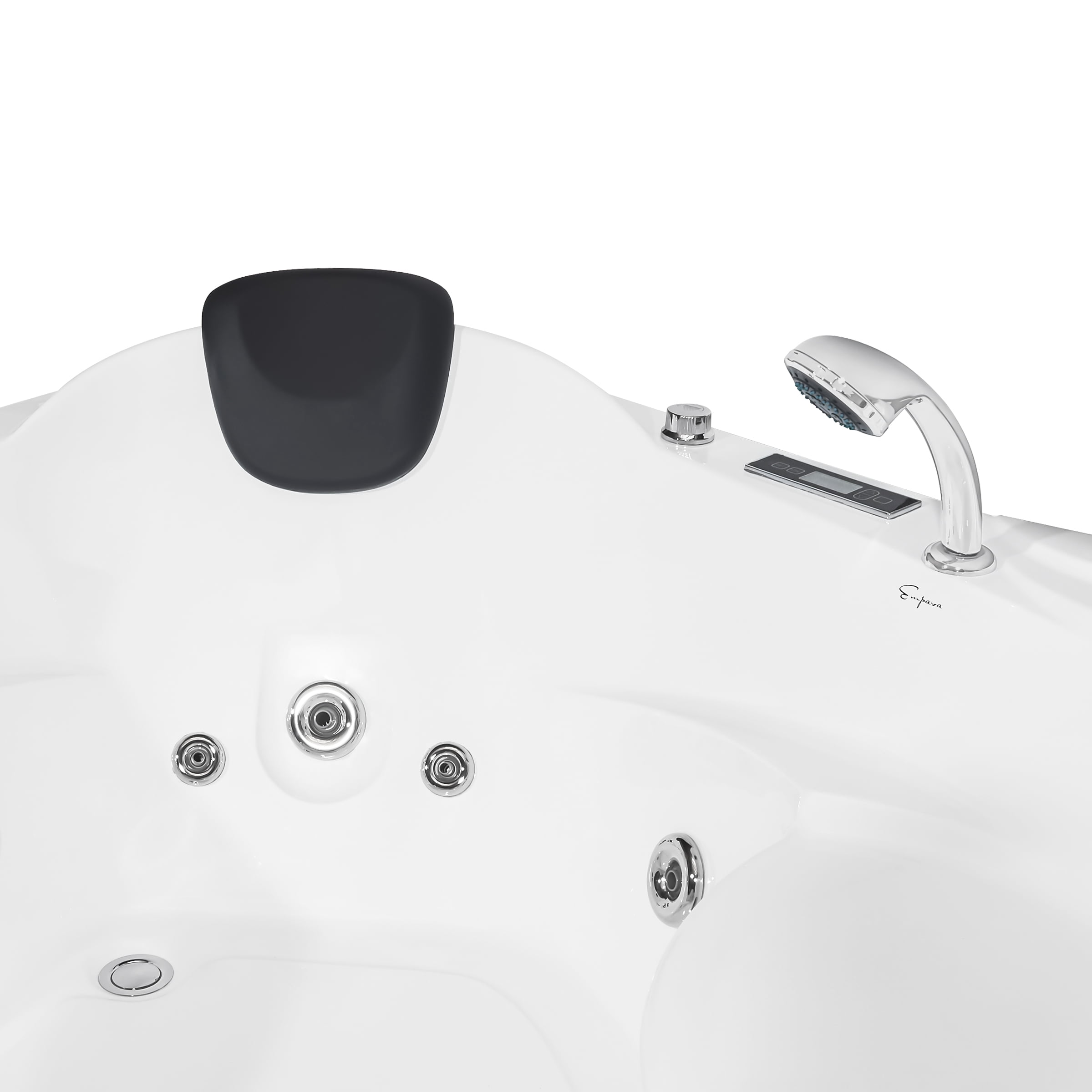 Empava 59" Luxury 2 Person Hydromassage Corner SPA Tub Freestanding Massage Bathtub EMPV-JT319
