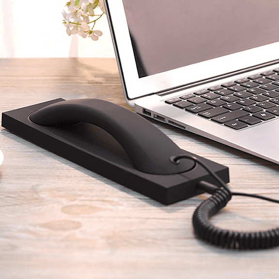 Retro Mobile Phone Handset Receiver, High-Definition Sound Quality & Radiation Protection, 5Mm Speaker Mic With Volume/Hang-Up Control, Easy Plug & Use For Android Ios Smartphones