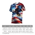 thumbnail image 6 of LAOLIUSN Funny USA Bald Eagle T-Shirt American Flag Style Graphic Tee Shirt，S-4XL, 6 of 7
