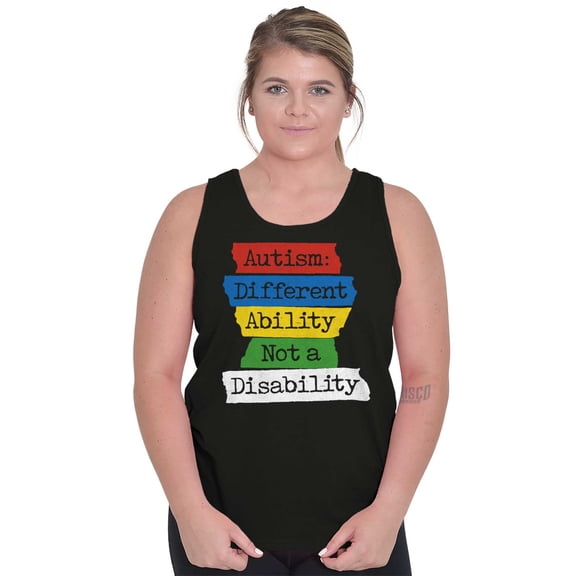 Autism Different Disability Awareness Tank Top T Shirts Men Women Brisco Brands S