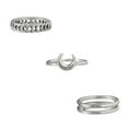 thumbnail image 4 of UDIYO 7Pcs Compact Alloy Finger Rings Cross Moon Electroplate Leaf Shap Rings for Party, 4 of 6