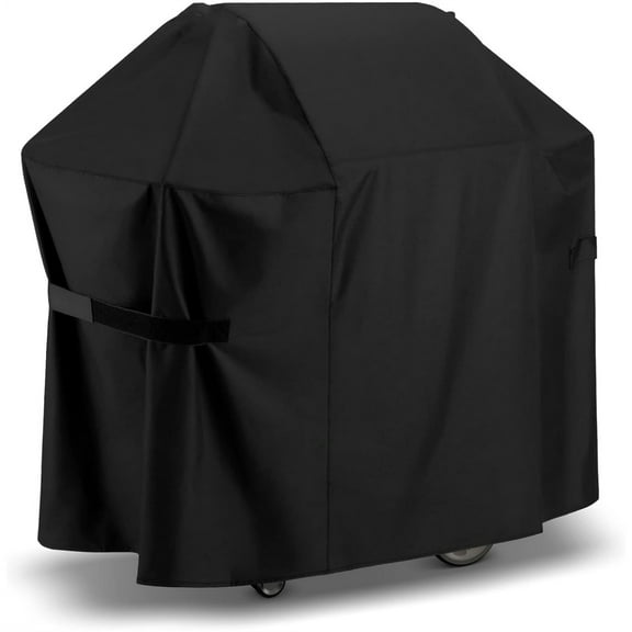 Grill Cover,Topboutique 52 inch BBQ Gas Grill Cover,Heavy Duty Waterproof BBQ Cover with Straps for Outdoor Grill,UV Resistant-Fade Resistant- Wind Resistant-Rip Resistant,Black