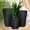Black, variant on Orchid Pot with Saucer Flowerpot with Side Ventilation Slots Plant Pot with Drainage Holes Prevents Rot for Phalaenopsis Roses Indoor Outdoor Use