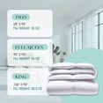 thumbnail image 3 of Martha Stewart White Down Feather Comforter Queen Size - 600 Fill Power 100% Cotton Down Duvet Insert, Made in USA, All Season Medium Warmth Comforter with Corner Loops - 90" x 90", 3 of 5