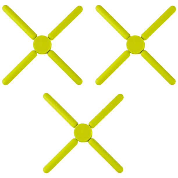 Salvamanteles plegables del silicón, tenedor extensible del pote del silicón del diseño compacto cruzado plegable antideslizante