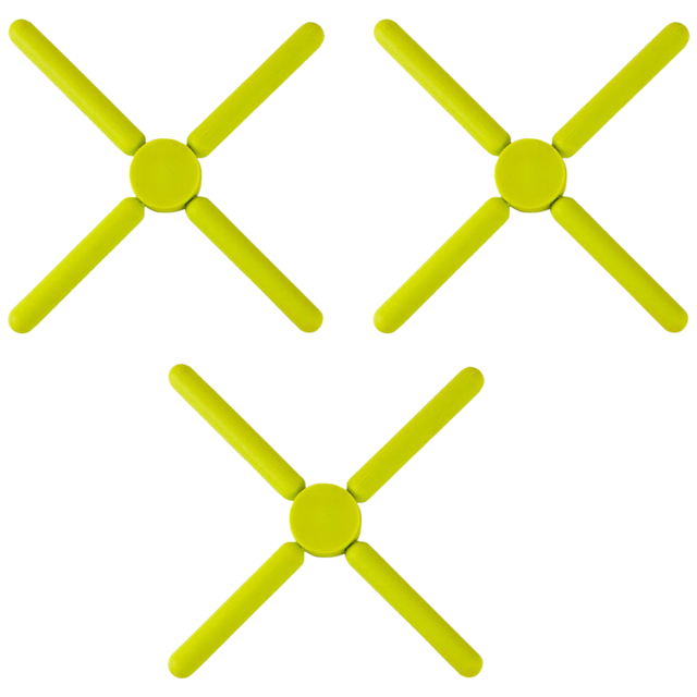 Salvamanteles plegables del silicón, tenedor extensible del pote del silicón del diseño compacto cruzado plegable antideslizante