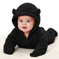 thumbnail image 6 of Baby Boys Girls Winter Outfit Bear Hooded Zip-Up Jumpsuit Full Body Scratch Protection Warm Coat for Cold Weather Outdoor Indoor Wear Infant Romper, 6 of 10