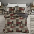 thumbnail image 2 of Madison Park Timber 3 Piece King/Cal King Reversible Printed Quilt Set Red/Black, 2 of 6