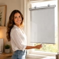 thumbnail image 6 of Blackout Roll Up Shades with Suction Cups, Sunscreen Window Curtains, Portable Sunshade Blind for Doors Home, Temporary Roller Shutter with Heat Insulation,Grey-45x125cm/18x49in, 6 of 6