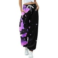 thumbnail image 6 of Icvfdpl Summer Pants For Women 2024 Animal Print Bottom With Pockets High Waist Sporty Gym Athletic Fit Jogger Lounge Pant Work Casual Trousers Trendy Female Outwear, 6 of 9