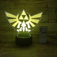thumbnail image 2 of The Legend of Zelda Triangle 3D USB LED Night Light 7 Colors Illusion Lamp Touch, 2 of 4