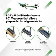Big Gator Tools V-Drill Drill Guide ⅛ - ⅜ Inches Plus ⅜ -½ Inches, 2-Pack