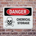 thumbnail image 4 of (2 Pack) Chemical Storage OSHA Danger Sign 10 Inch X 7 Inch Indoor / Outdoor Rust-Free Aluminum Metal Signs for Workplace, Workshop, and Construction Site, Made in the USA, 4 of 8