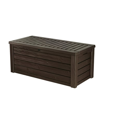 Keter 150-gal Rockwood Deck Box | Lowe's Canada Keter Westwood 150 Gallon Outdoor Deck Box Patio Storage ...
