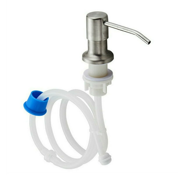 Cabezal de bomba dispensador de jabón de fregadero de acero inoxidable de cocina con tubo de silicon TOMSHOO Cabezal de bomba dispensador de jabón