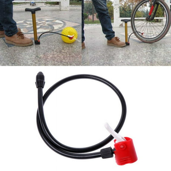 Bike Tyre Hand Air Pump Inflator Replacement Hose Tube Rubber Bicycle Accessory
