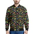thumbnail image 5 of Chaqueta con cremallera y estampado 3D de setas de dibujos animados para hombre y mujer, sudadera de gran tamaño con plantas, chaquetas bomber de manga larga para primavera y otoño, 5 of 5