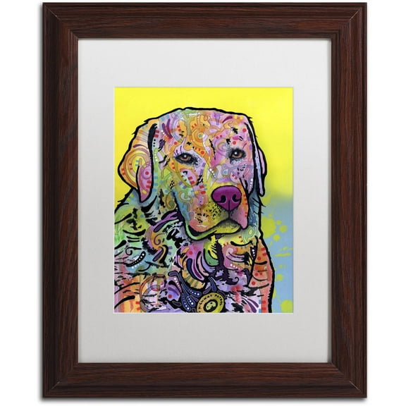 Trademark Fine Art "Goose" Canvas Art by Dean Russo, White Matte, Wood Frame