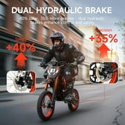 Electric Dirt Bike for Teens Adults, 4500W Peak Ebike, 60V 28.8AH with 50MPH & 60Miles Electric Mountain Bikes, 14/12 off-Road Fat Tire E-Bike, Dual Hydraulic Brakes, Full Suspension, UL2849 by SGS