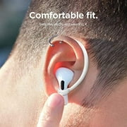 elago AirPods Pro Ear Hooks for AirPods Pro, AirPods Pro 2nd Gen, AirPods 4, AirPods 1 & 2 & 3(White) - AirPods EarHooks hold your AirPods securely, Great for fitness activities