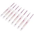 thumbnail image 4 of 8pcs Crochet Hooks Hand Polished Ergonomic Handle Printed Red Flower Pattern Aluminum Knitting Needles Set, 4 of 8