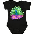 thumbnail image 3 of Inktastic Peacock and Flowers Boys or Girls Baby Bodysuit, 3 of 5