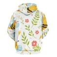 thumbnail image 3 of Cute Bees And Flowers Pattern 3D Print Hoodie Men Women Autumn Thin Pullover Sweatshirt Vintage Streetwear Tops, 3 of 6