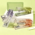 thumbnail image 1 of Vacemry 3Pcs Rotary Stapler 360 Degree Rotating, Transparent Gradient Mini Handheld Stapler, Portable Stapler With 400 Staples, 8 Binding Directions Stapler ForSchoolOffice Home Desk Use, 1 of 9