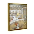 thumbnail image 2 of Stupell Industries The Circus Classic Painting George Seurat Performance Portrait Painting Metallic Gold Floating Framed Canvas Print Wall Art, Design by one1000paintings, 2 of 5