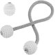 thumbnail image 2 of [Paquete de 10] alzapaños magnéticos para cortinas, prácticos alzapaños para cortinas, soporte decorativo de cuerda con perlas para pequeños, (gris), 2 of 5
