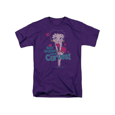 Betty Boop Cartoon Curves Adult T-Shirt Tee