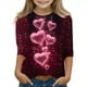 thumbnail image 2 of Blusas y camisas de manga larga con cuello redondo y estampado infantil, manga 3/4/cuello redondo tres cuartos, camisa y top para niños, top de poliéster para niños, 2 of 5