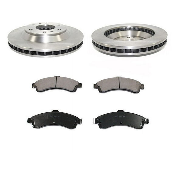 Front Brake Pad and Rotor Kit - Compatible with 2002 - 2005 GMC Envoy 4.2L 6-Cylinder 2003 2004