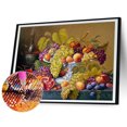 thumbnail image 1 of Cuadros Decorativos 5D bricolaje ronda completa taladro diamante pintura uva Kit hogar decoración artesanal (V3153) Ehuebsd embutido en tela, 1 of 8