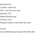 thumbnail image 6 of Rear Brake Rotor Disc Fit for Suzuki AN650 Burgman 650 Skywave 650 2001-2003, 6 of 6