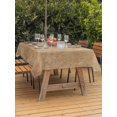 thumbnail image 3 of Outdoor Tablecloth with Umbrella Hole for Patio/Picnic/Party/Camping, Brown Beige Vintage Waterproof Table Cloth Rectangle Table Cover Washable, Pure Retro Art (54"x 80"), 3 of 9