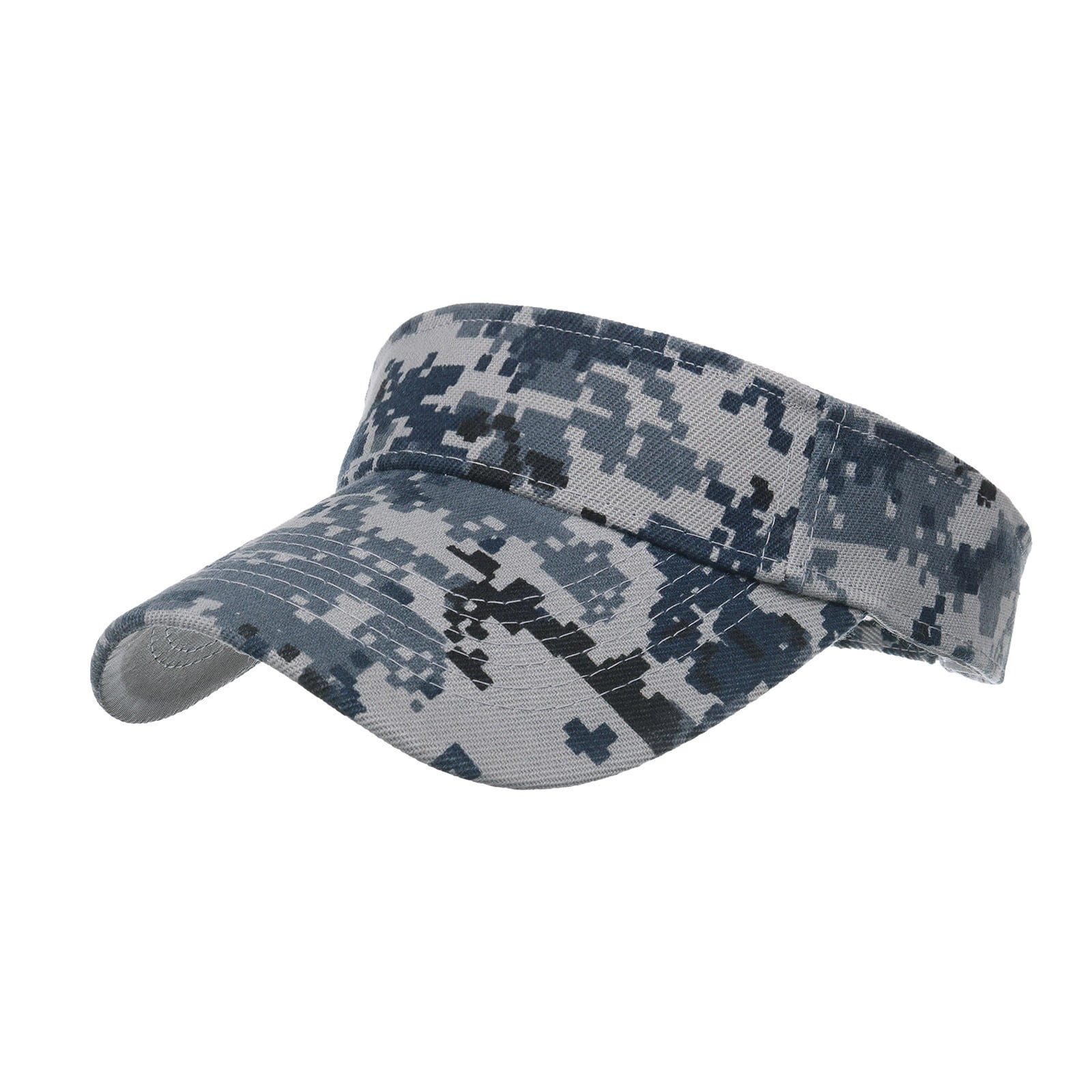 Xunmmm Sun Visor Hat For Men Camouflage Adjustable Hoop & Loop Fasteners Baseball Cap Topless Breathable Cooling Trucker Hat For Sports Outdoor