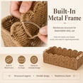 thumbnail image 5 of 2Pcs Toilet Paper Basket with Wooden Handles, Paper Rope Scalloped Organizer Basket for Toilet Paper Storage, Basket for Toilet Tank Top, Neutral Beige, 5 of 7