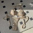 thumbnail image 3 of BKQCNKM Bikini Sets for Women, Micro Bikini, Triangle Bikini, String Bikini, Gold L, 3 of 5