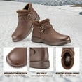 thumbnail image 6 of Fittington Womens Winter Boots Ankle Boots with Zippers Womens Booties Faux Warm Lining, 6 of 9